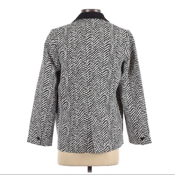 JOE’S JEANS Zebra Print Tuxedo Jacket Blazer Boyfriend Black Gray Small New‎ - Picture 2 of 9